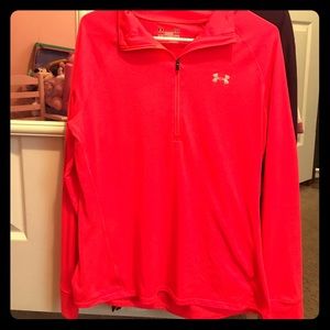 Bright pink UA semi -fitted long sleeve