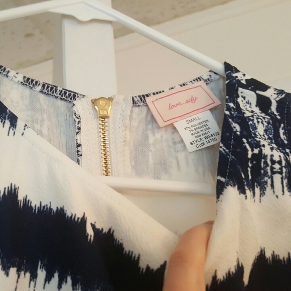 Love Andy Blue and White Patterned Dress - Picture 2 of 2