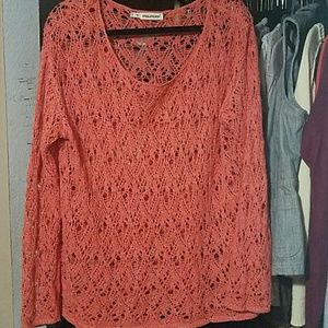 Maurices coral sweater,  size 1