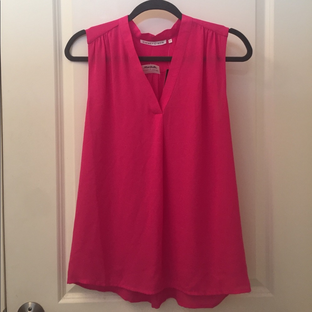 Fuschia tank blouse