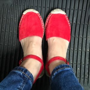 Red sandal espadrilles
