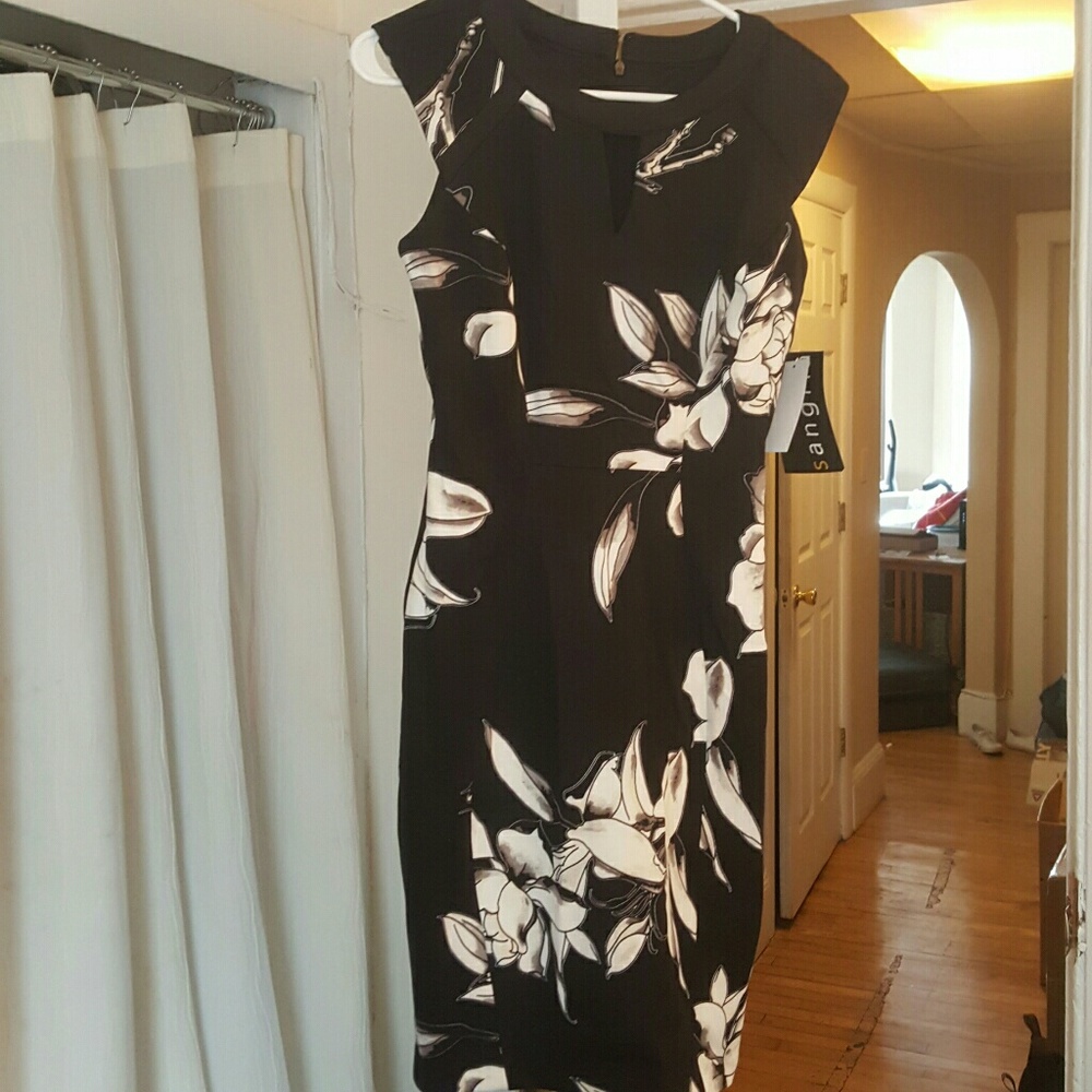 Black and White Floral Dress