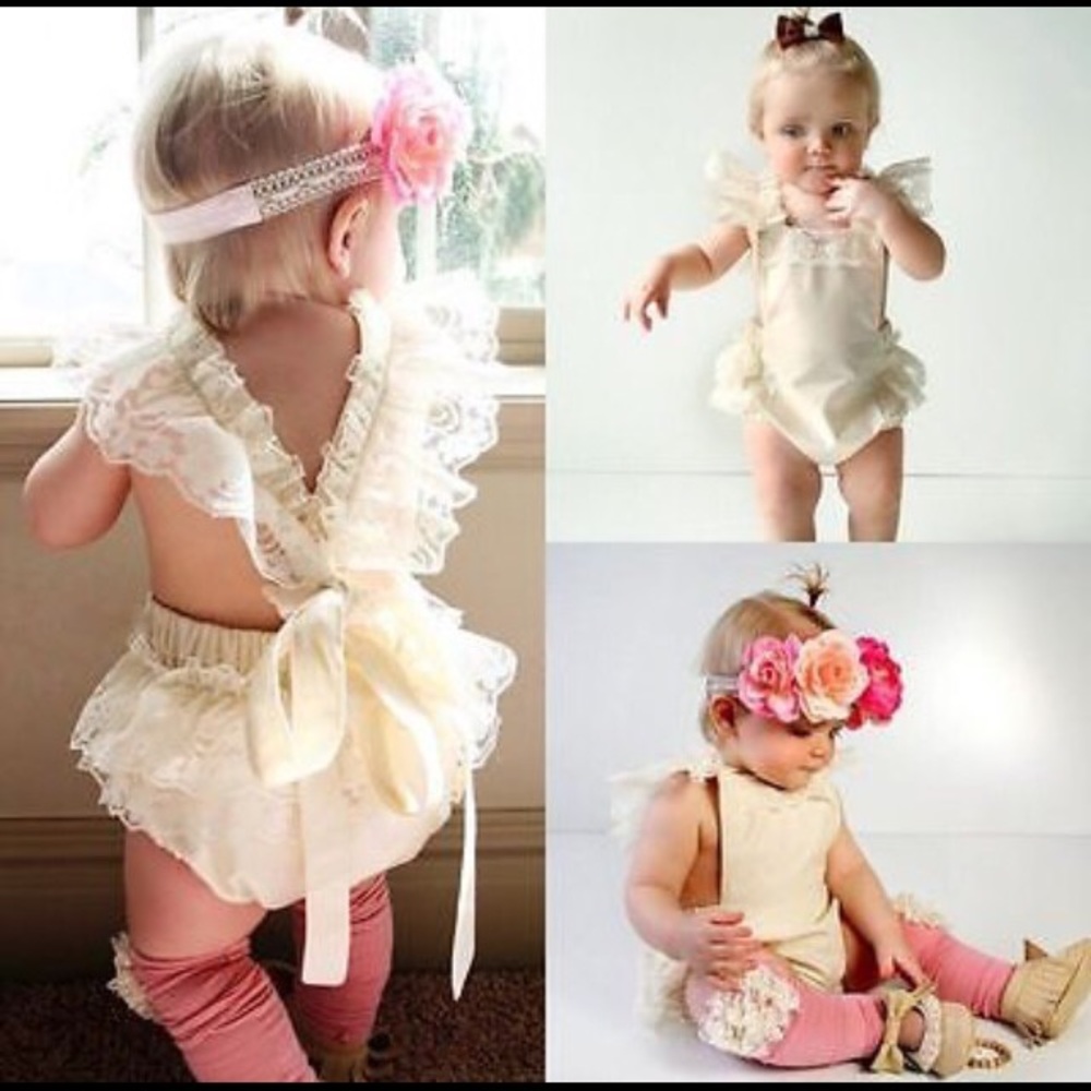 18m new Infant Girl romper photo! Gift Set! Summer