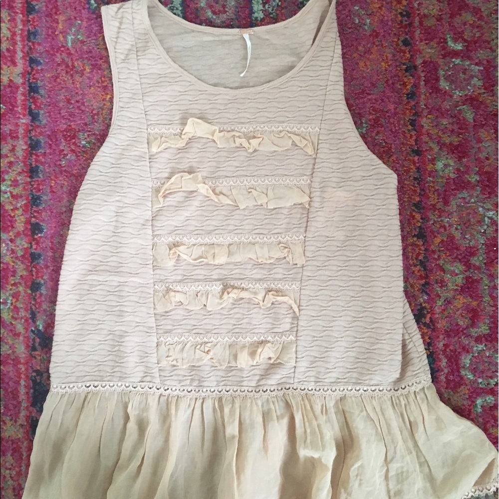 NWOT Free People Peplum Top in medium