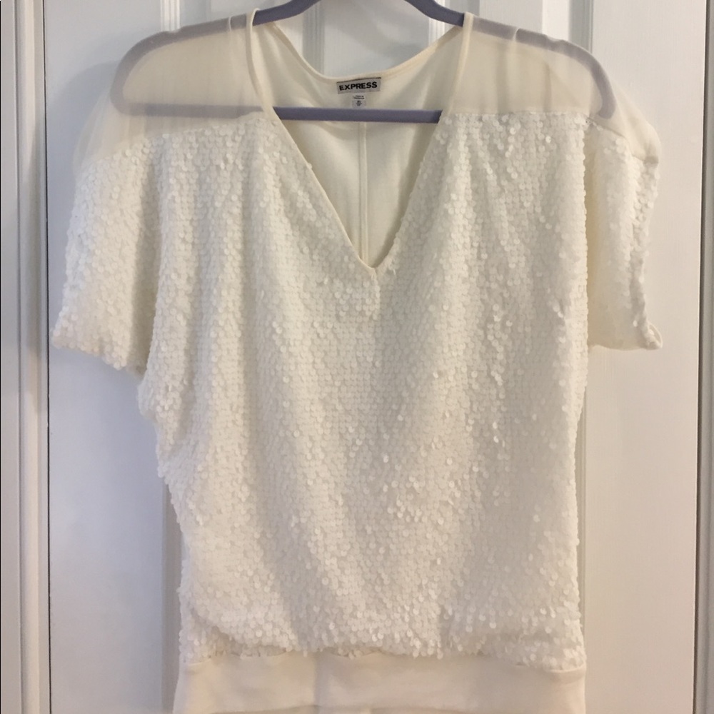 Express  cream blouse/shirt sz XS