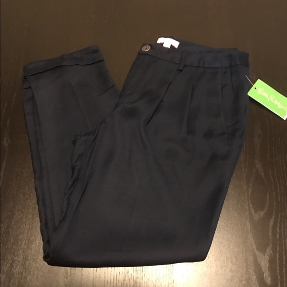 NWT Lilly Pulitzer Navy Peggy Pant - Picture 1 of 6