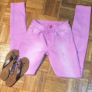 DIVIDED PINK SKINNY JEANS SIZE 8