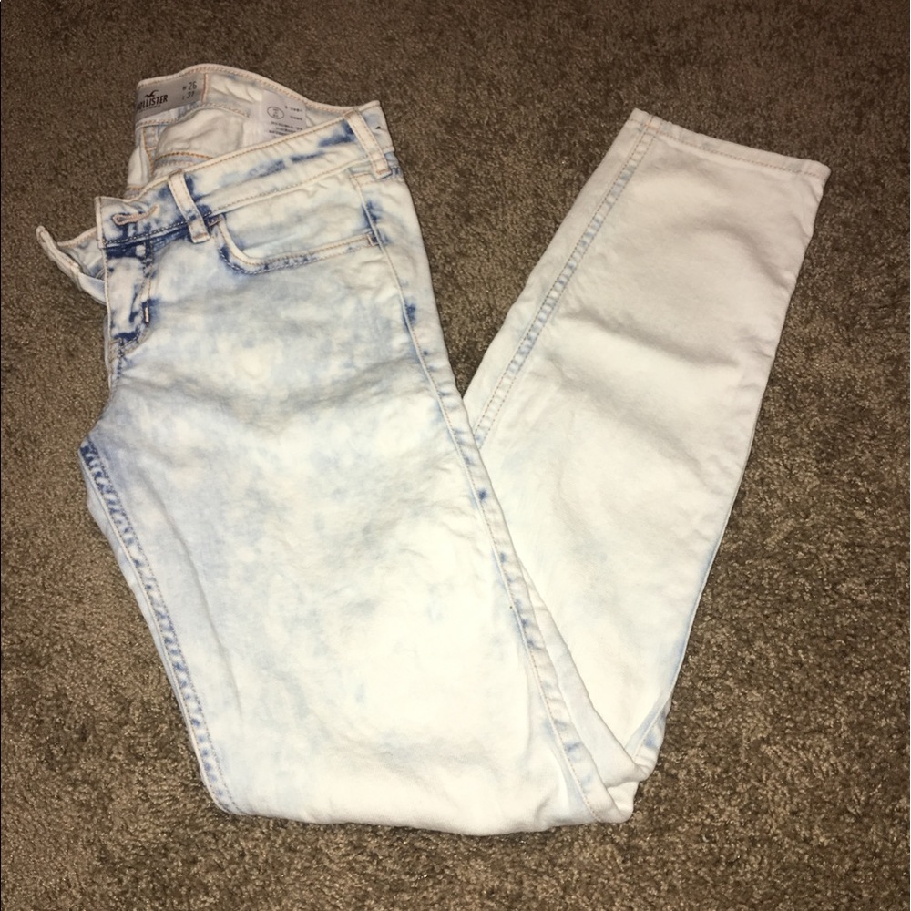 Hollister 3R light blue with white faded wash