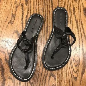 Black leather Bernardo sandals