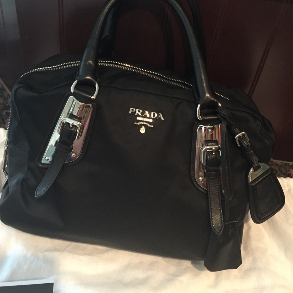****SOLD**** Authentic Prada leather/nylon bag