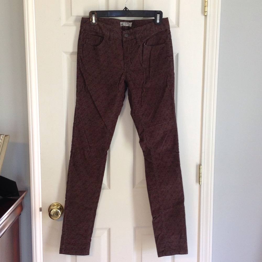 Free People Corduroy Skinny Leg Pants Size 27