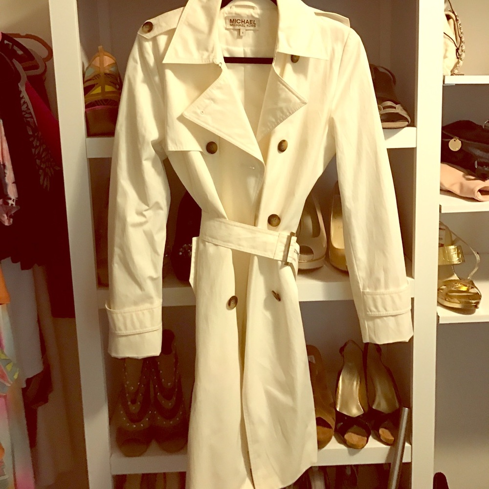 Michael Kors trench coat white
