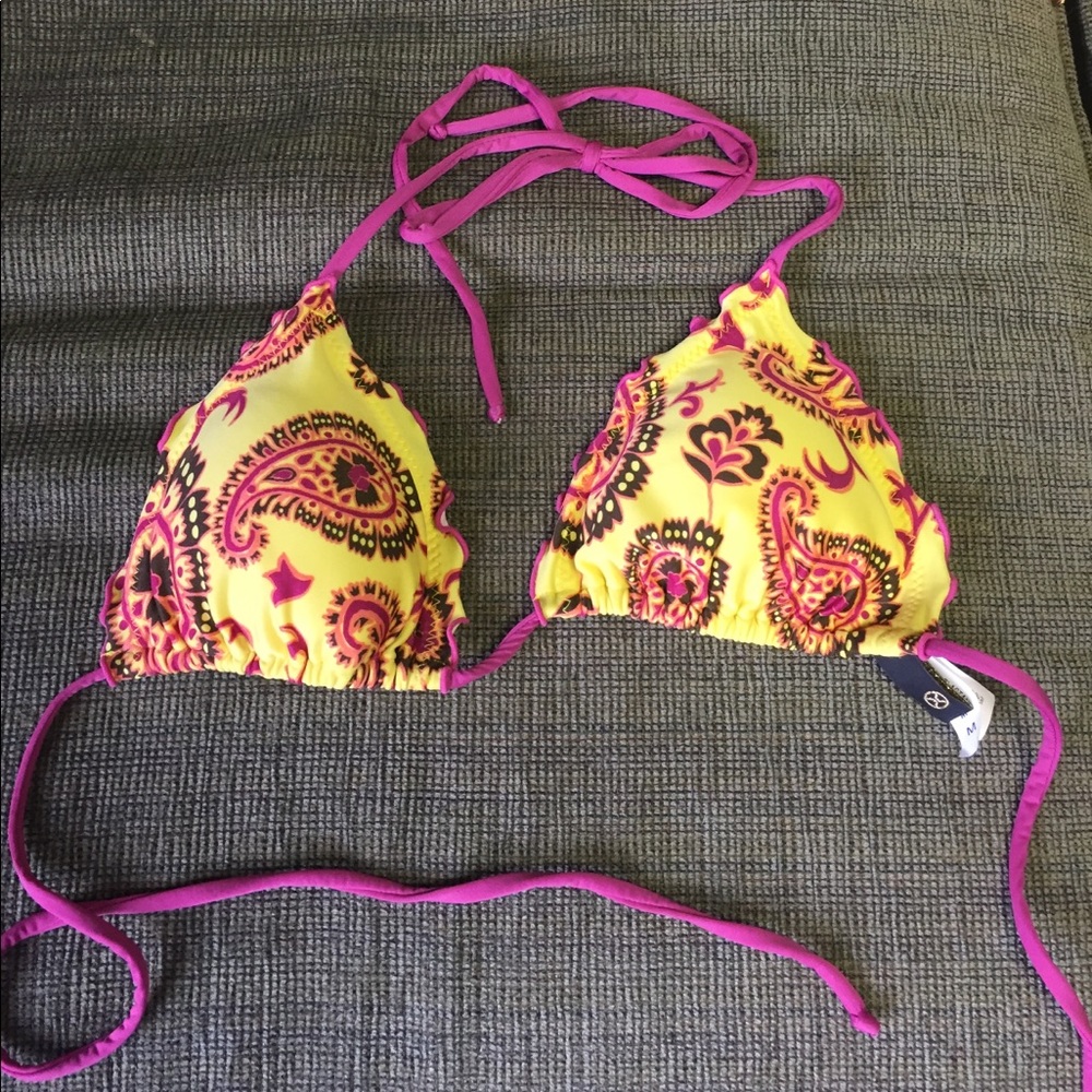 Vix tie ripple bikini top