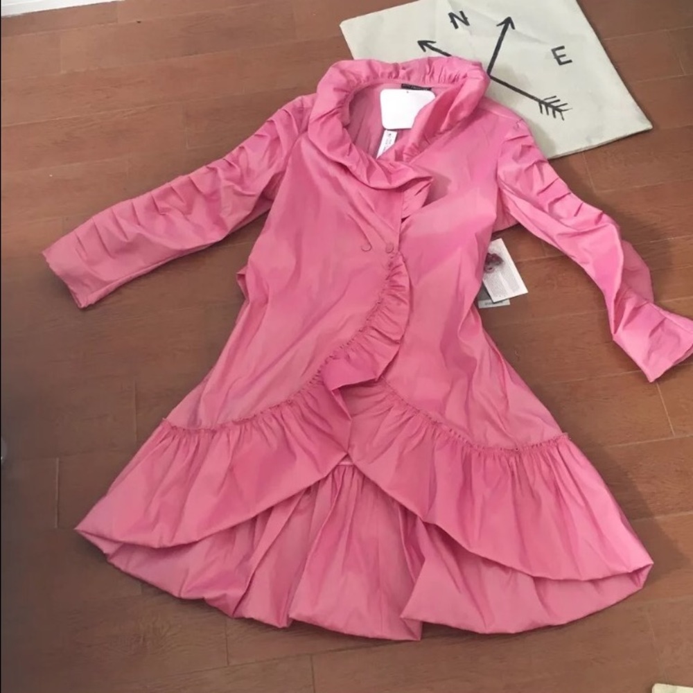 NWT Dons Collection LARGE Pink Ruffle Jacket - Picture 1 of 4