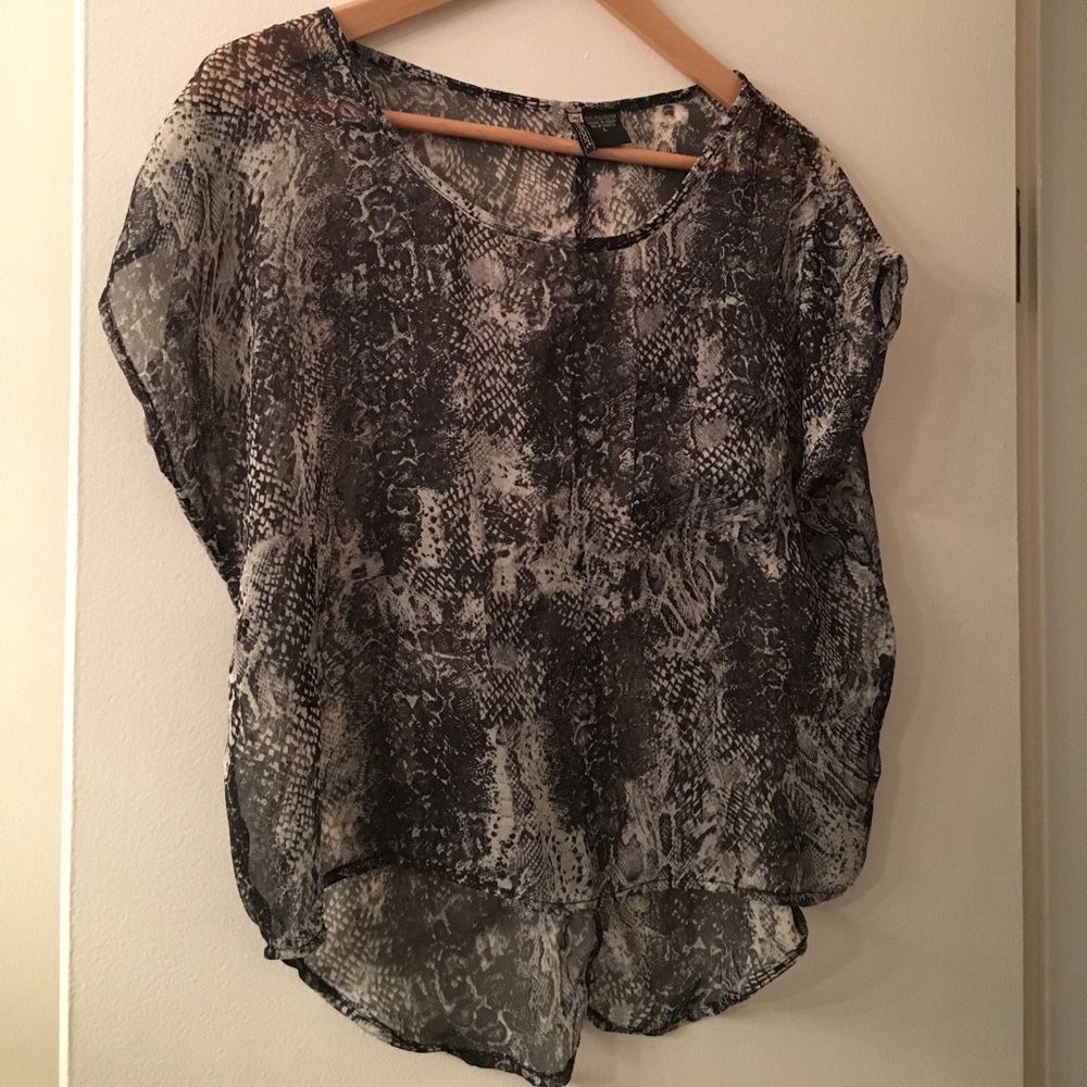 Cute animal print layering top- great over a cami