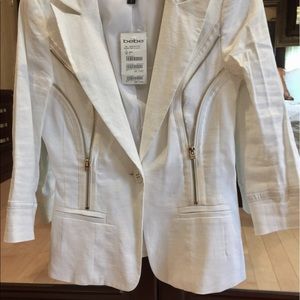 Bebe bright white jacket