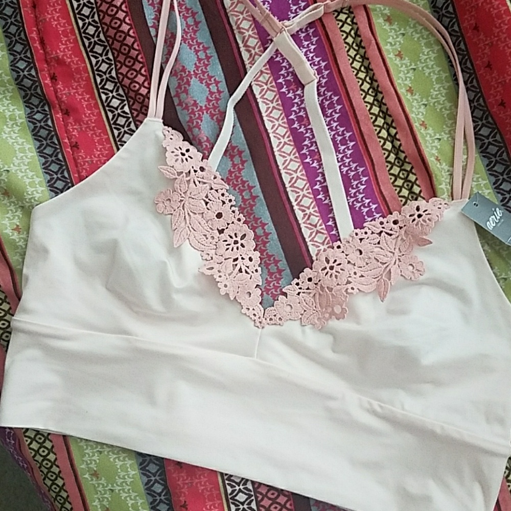 Aerie Pink Lace Bralette