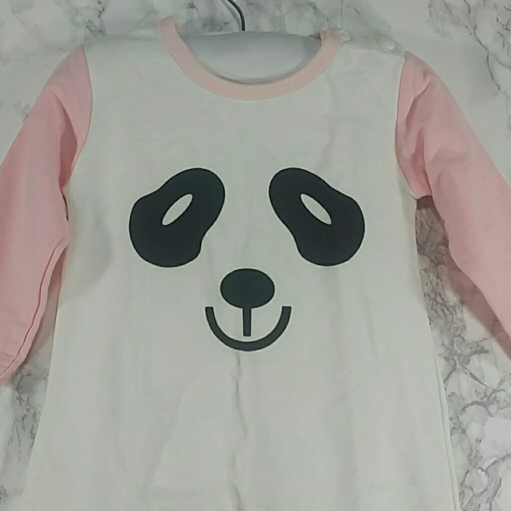 Pink Panda Bodysuit. Kids - Picture 2 of 7