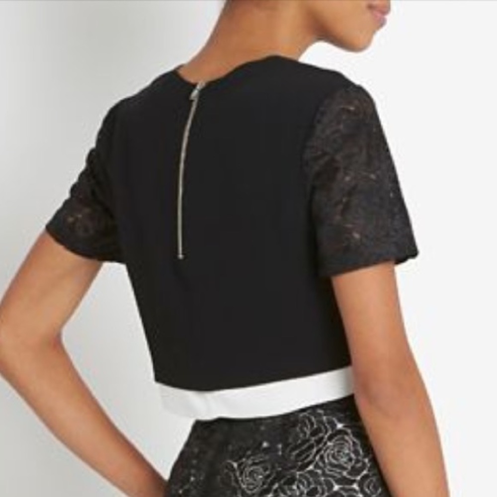 PM EDTR๐HPx2๐A.L.C. Thompson Floral Lace CropTop - Picture 4 of 7