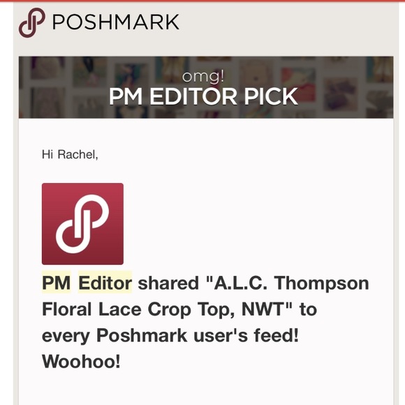 PM EDTR🎉HPx2🎉A.L.C. Thompson Floral Lace CropTop - Picture 7 of 7