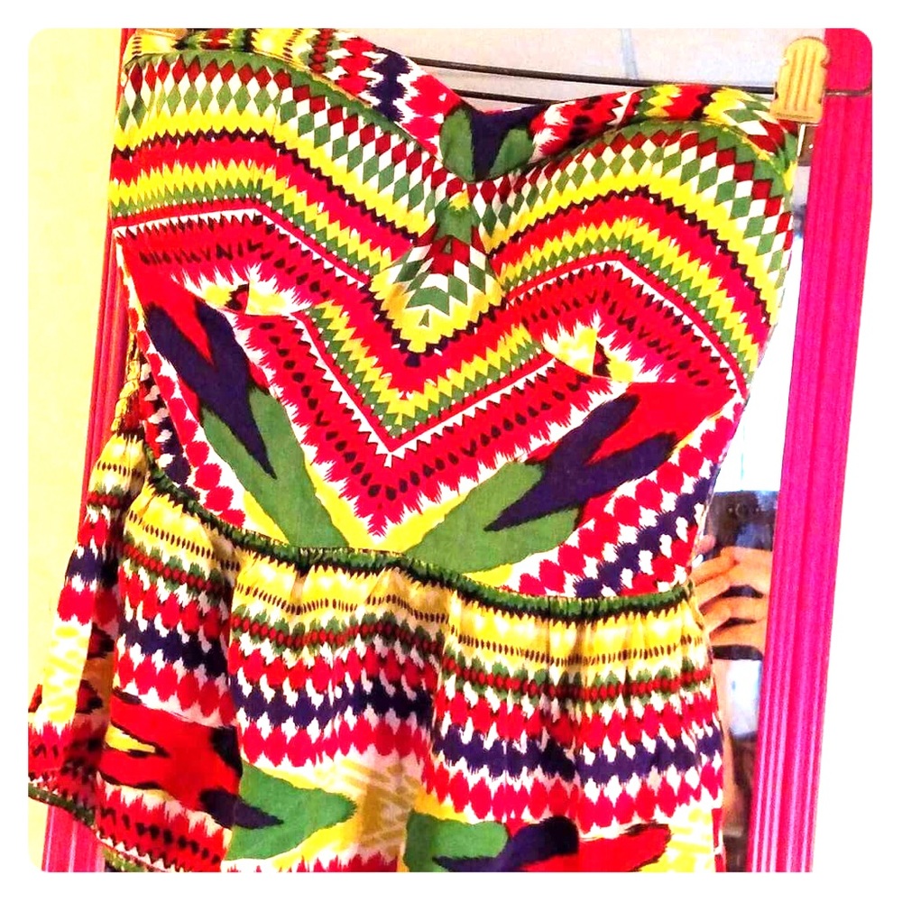 Strapless Multicolored with cool design❤️💛💙💚