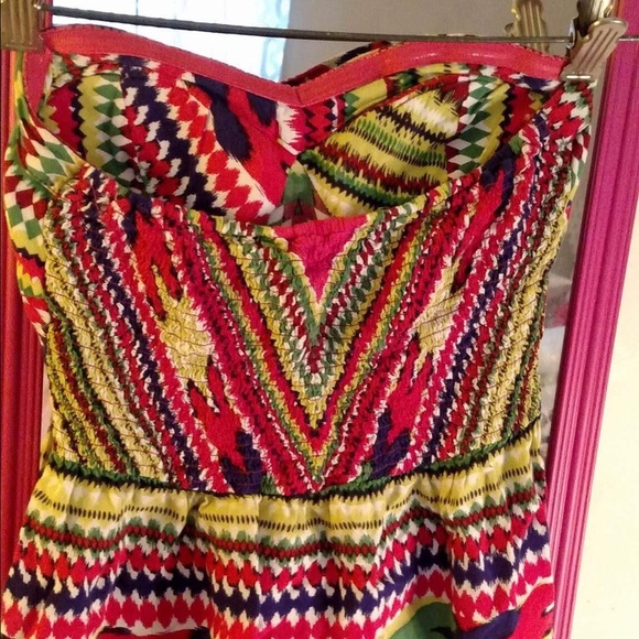 Strapless Multicolored with cool design❤️💛💙💚 - Picture 2 of 4