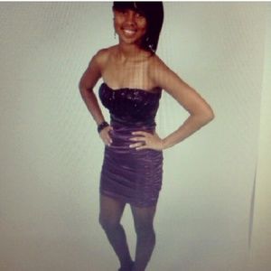 Purple & Black Dress