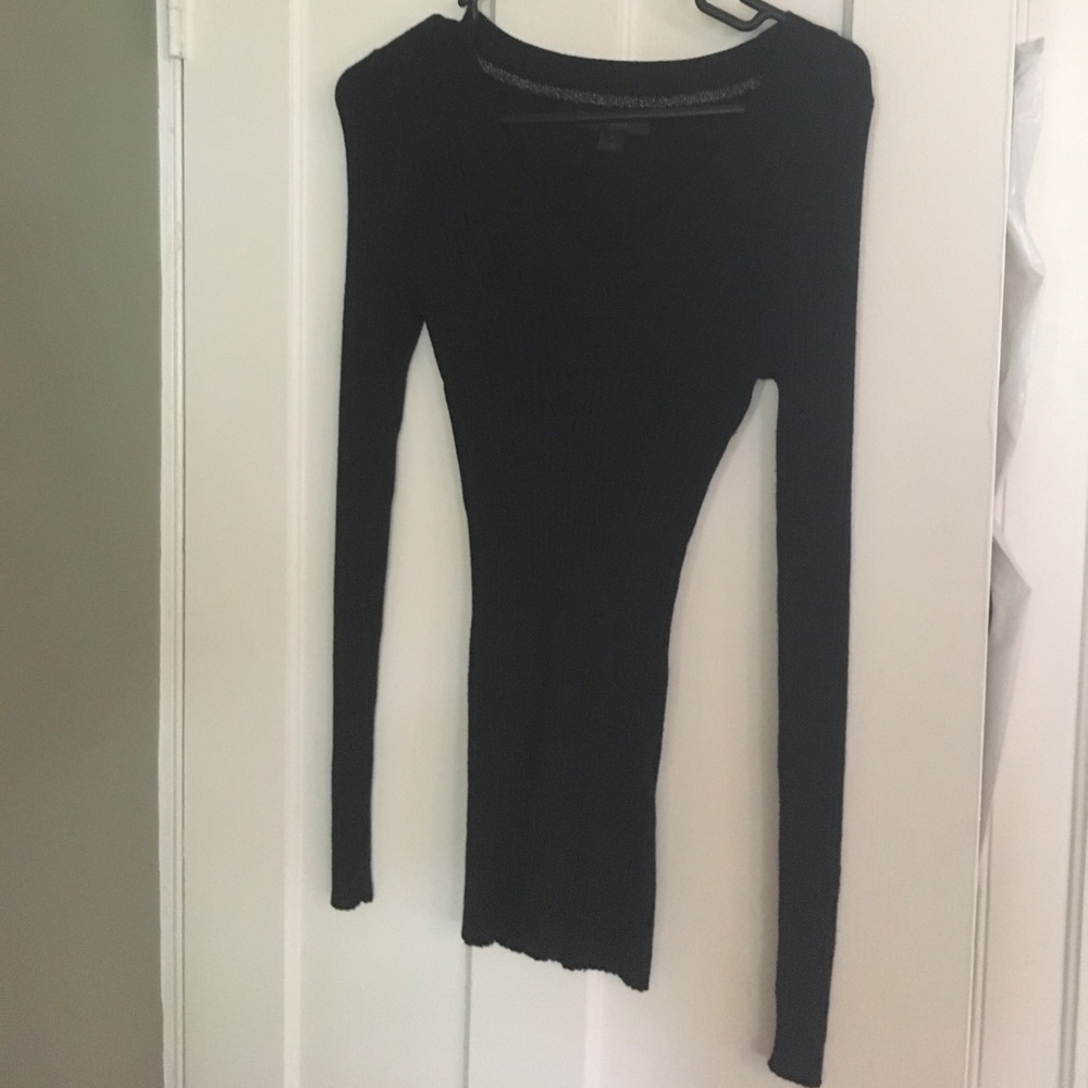 Black Ribbed Sweater