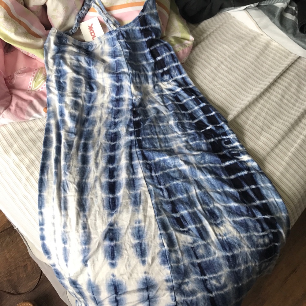 Blue tie dye dress