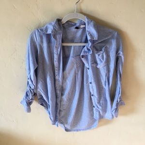 Soft blue button up Urban Outfitters BDG top!