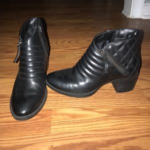 Clarks black booties
