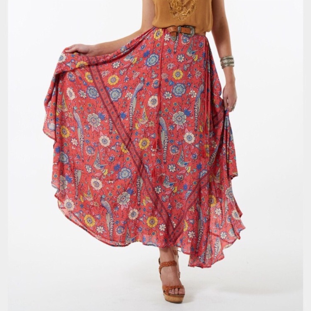 Auth Spell lovebird maxi skirt. EUC.