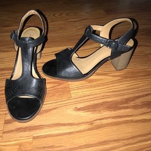 Clarks block heels