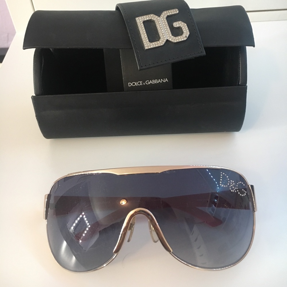 Dolce and Gabbana aviator wrap sunglasses