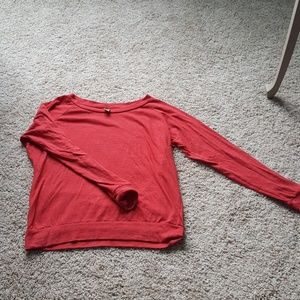 Red Pure Barre long sleeve top size M
