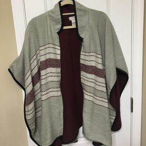 Free People Striped Poncho