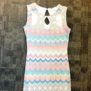 Lulu's Pastel Cut-Out Body Con Dress - M