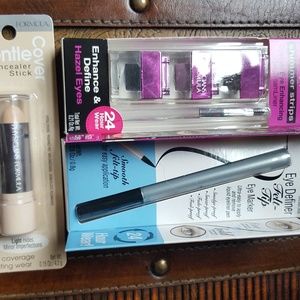 Eyeshadow, concealer and eyeliner