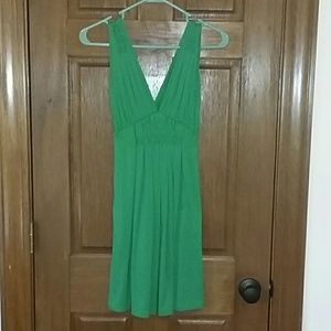 LAST CALL!! V-neck, green dress
