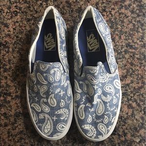 Women's Blue Paisley Vans