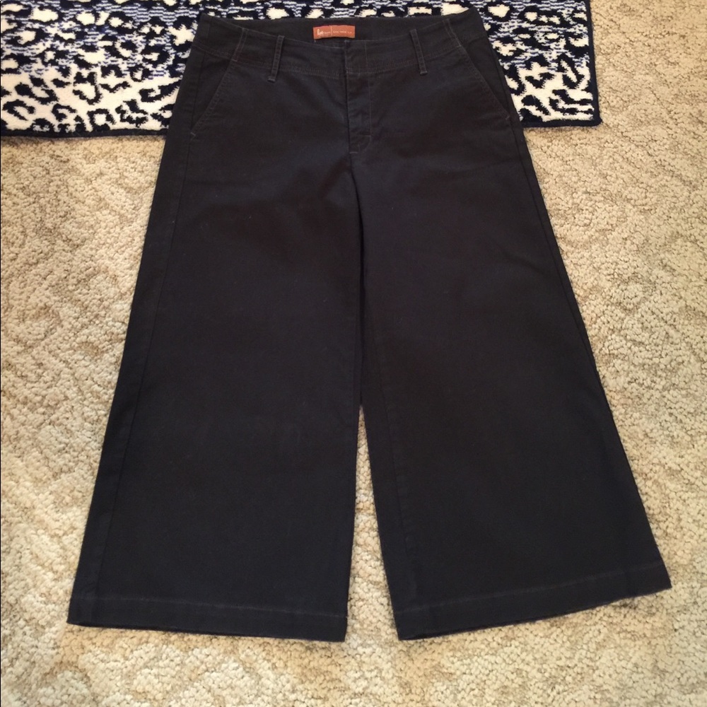 NEW LEE BLACK WIDE LEG CAPRIS SIZE M-9-10 REGULAR