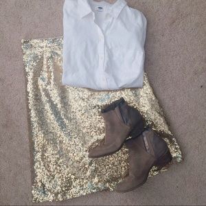GOLD SEQUIN SKIRT