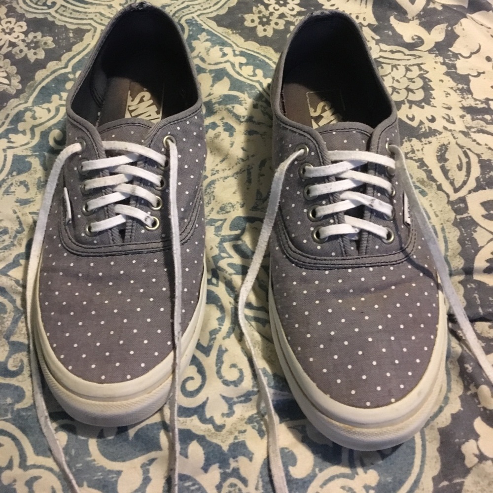 Grey polkadot vans