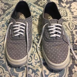 Grey polkadot vans
