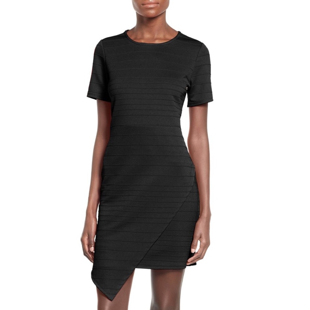 Black June and Hudson asymmetrical wrap dress
