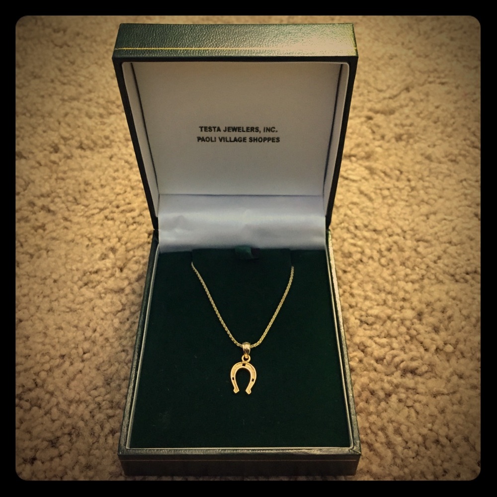Gold, Horseshoe Necklace 14KT