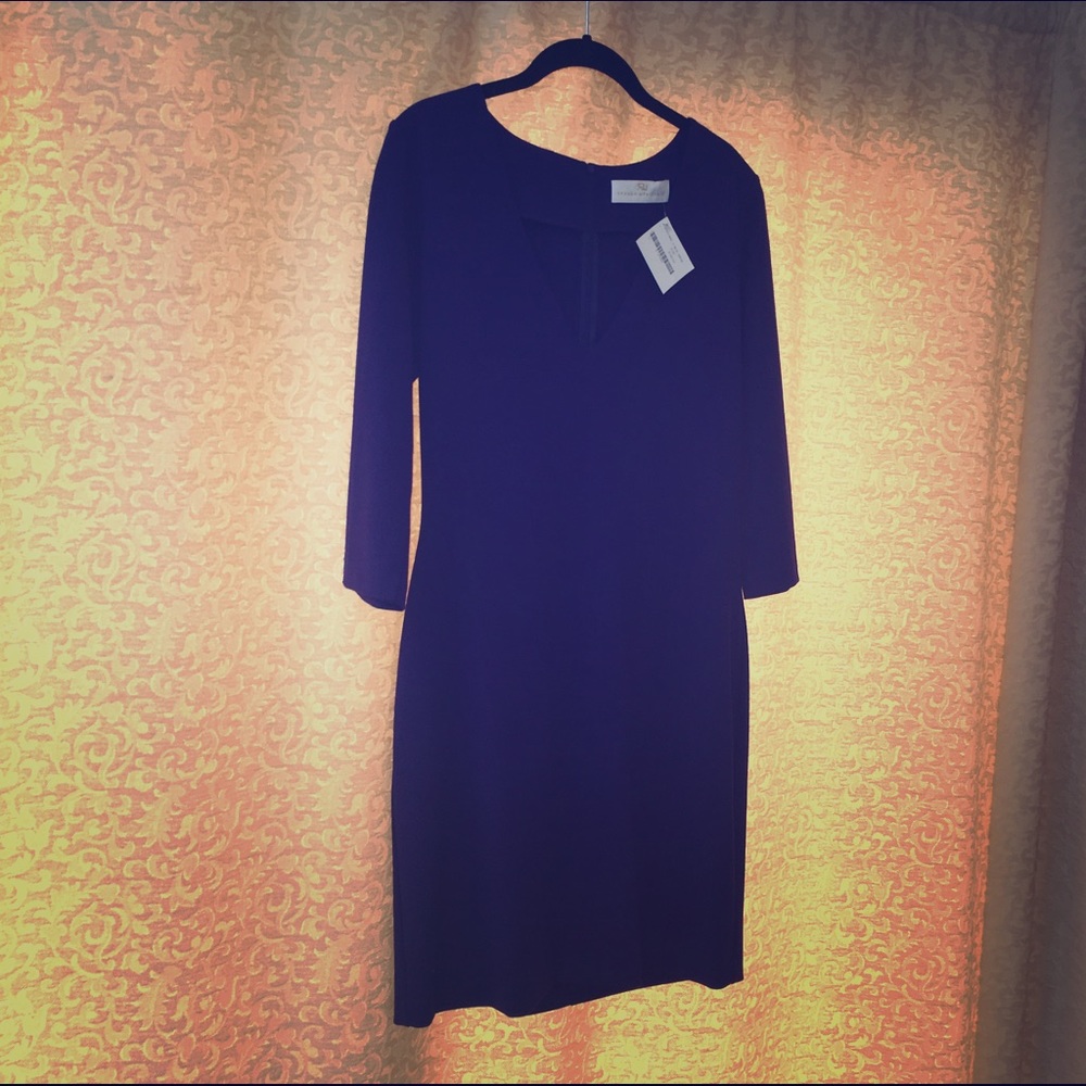 V-neck, stretch jersey dress by Amanda Uprichard