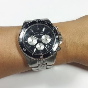 Michael Kors Madison Silver Tone Chronograph Watch