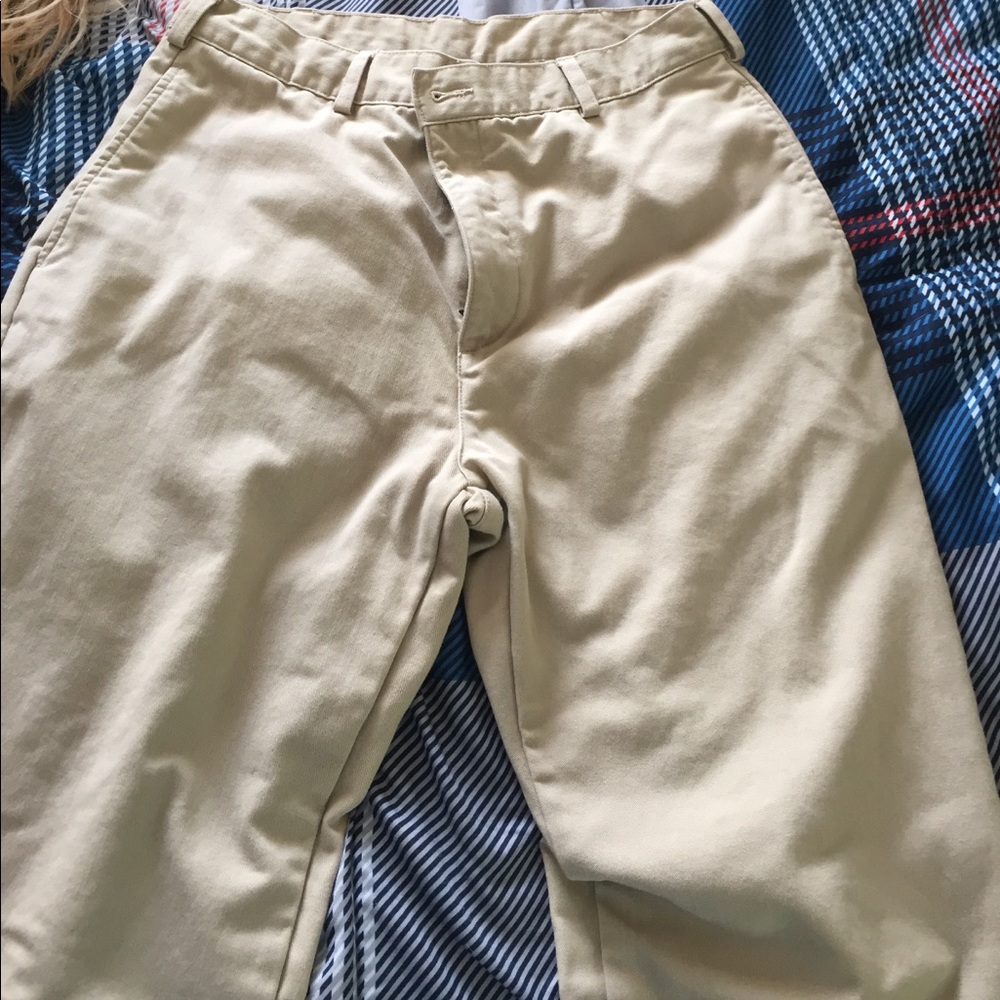 LL Bean flannel insulated khakis