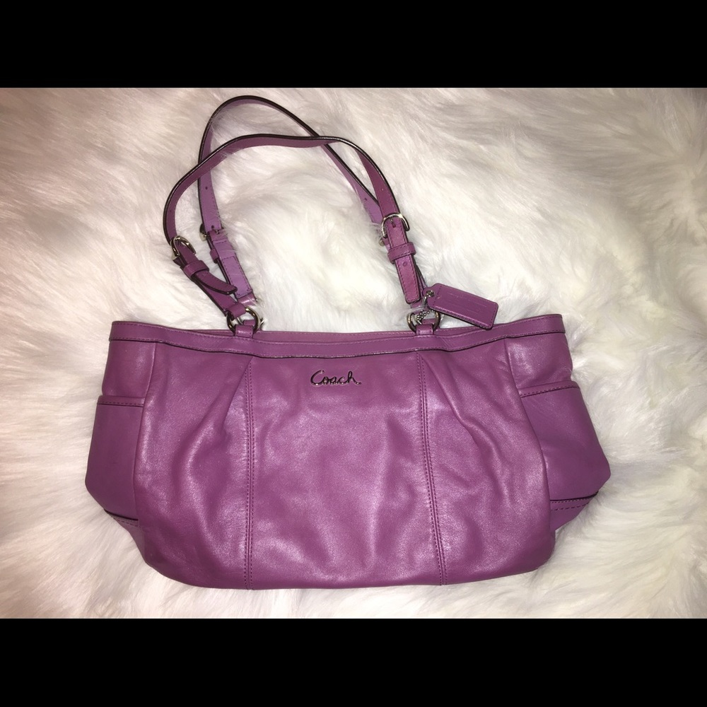 Lavender Coach bag.